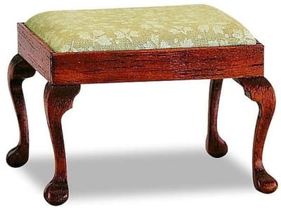 Mini Mundus 40031 Chippendale Krukje (Stool) Bouwpakket Schaal 1:12 – Houten Miniatuur Kruk om te Verven of Beitsen