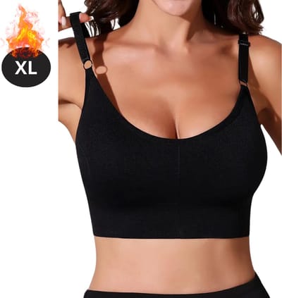 Bovista BH Zonder Beugel - Zonder Bandjes - Push-up Bh's - Comfort Beha - Gemengd - Zwart - Maat XL
