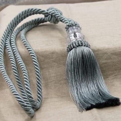 Touw Gordijn Tieback - Gordijn Kwastjes - Gordijnen Decoreren - Zacht en Soepel - 59 cm Lengte - Blauw