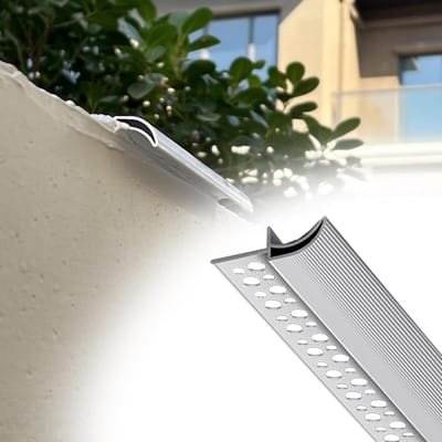 Dakgoot Randprofiel - Waterafvoer Profiel - Gevel Bescherming - Gebogen Kanaal Ontwerp - 130 cm Lengte 20 mm
