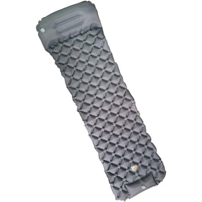 Reismatras 190 x 58 cm, opblaasbaar, grijs
