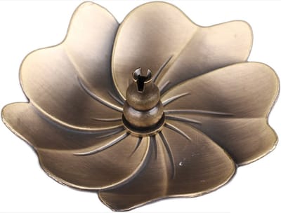 DW4Trading Wierook Houder Blad Vorm - Brons Kleur - Boeddhisme - 9 cm