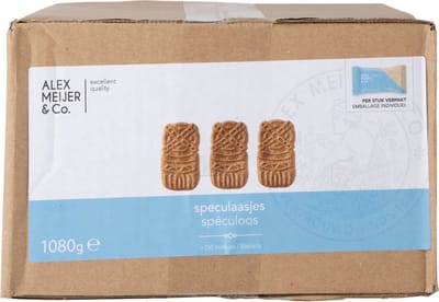 Alex Meijer - Speculaasjes - 150 Stuks - Grootverpakking - Koffiekoekjes