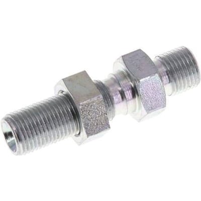 G 1/8'' Verzinkt Stalen Schotdoorvoer Borstnippel 475 Bar - Hydrauliek
