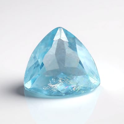 Cavill - Blauwe Apatiet Edelsteen 0 434 ct - Triljant Slijpsel 5mm - Helderblauw - Braziliaanse Siersteen - Natuurlijke Edelsteen