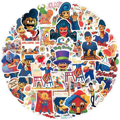 54 Stuks Wally Darling Graffiti Stickers Bagage Waterbeker Schrijfwaren Mobiele Telefoon Laptop Koelkast Decoratie Diy Stickers
