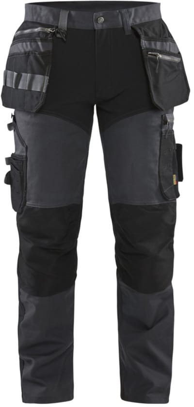 Blaklader Werkbroek met stretchpanelen en spijkerzakken 1599-1343 - Donkergrijs/Zwart - C146