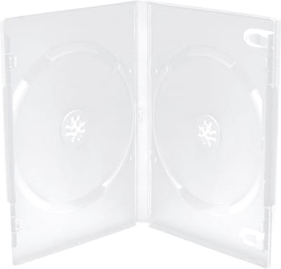 50 transparante hoezen voor CD DVD en Bly Ray - dubbel 14 mm - met transparante hoes voor cover