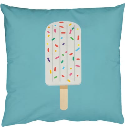 Sierkussens - Kussentjes Woonkamer - 50x50 cm - Ijsje - Stokje - Sprinkles - Lichtblauw