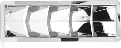 Ventilatie Rooster - Boot Luik - Watersport Ventilatie - Roestvrij Staal - 33 x 12 cm - Zilver