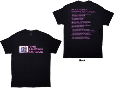 The Human League - Generations Tour '24 Photo Heren T-shirt - S - Zwart