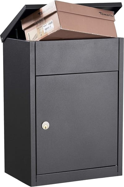 Brievenbus met Pakketopslag - Postbus - Veilig Post Ontvangen - Drop-Lock Systeem - 25 x 38 x 53 cm - Antraciet