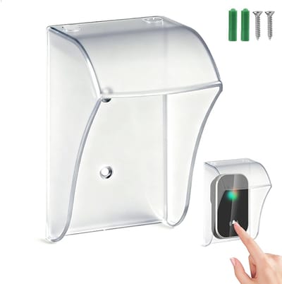 Deurbelhoes - deurbel hoesje - Beschermhoes voor de deurbel - Waterdichte hoes voor de deurbelknop - Transparante buitendeurbelhoes - Universele waterdichte muurhoes regenbestendig sneeuwbestendig stofbestendig en zee-egelbestendig