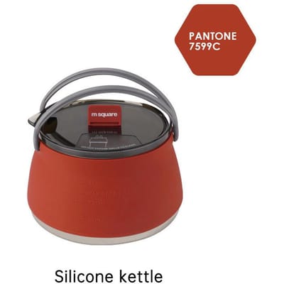 Buiten opvouwbare siliconen waterkoker, draagbare mini waterkoker met handvat, waterkoker, serviesgereedschap voor kamperen, reizen gray