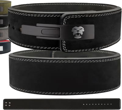 Gymroar Lifting Belt - Powerlift Riem - Lever Belt - Fast Clip Sluiting - Powerlifting - Crossfit - Bodybuilding - Deadlift - Squat - 10MM - OG Zwart - XS