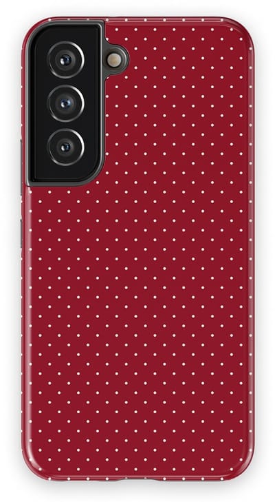 Micro Dots Tough Hoesje Samsung Galaxy S22 | Geschikt Voor Mag | Stippen Motief Backcover Samsung Galaxy S22 Red Velvet