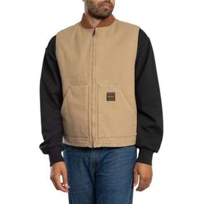 Regular fit outdoor bodywarmer van pure katoen met opgestikte zakken