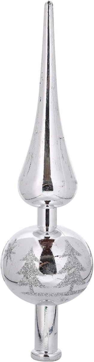 Sterrenboomtopper voor Kerstboomdecoratie, Glanzende Zilveren Ster voor Feestelijke Versiering, Perfecte Kerstversiering