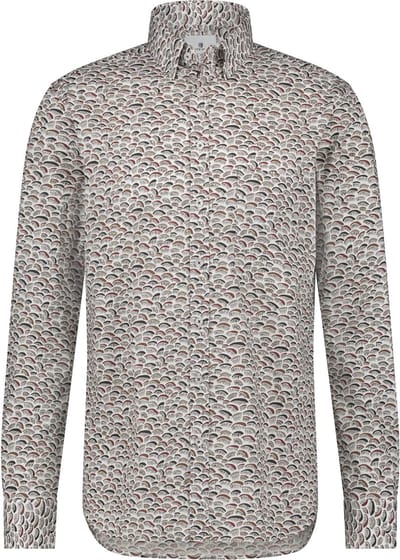 State Of Art Overhemd Print Rood - Maat M - Heren - Overhemden Casual