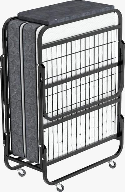 Twijfelaar Vouwbed met Koudschuim HR45 14 cm -Logeerbed met matras stalen raster bodem