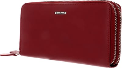 bruno banani Leren Portemonnee New York Double Zip Around Wallet Red Rood
