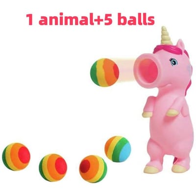 Knijfdieren Schietballetjes Knijpen Schattige dieren produceren schuimballen Kinderspeelgoed voor decompressie, autisme, anti-stress pink