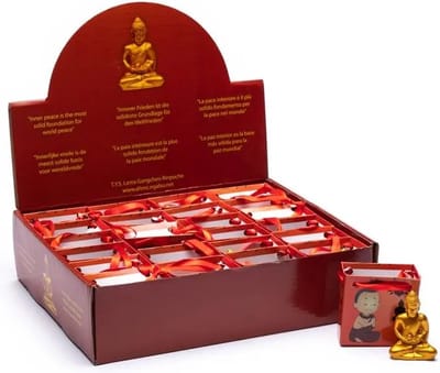 Meditatie Boeddha geschenktasje - 5.3 - Polyresin -per stuk