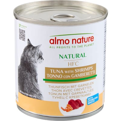 6x280g Tonijn/Garnalen HFC Almo Nature Kattenvoer