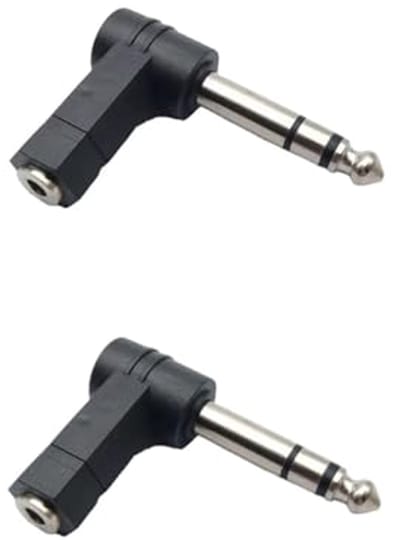 TRS Hoekadapter 3,5 mm naar 6,35 mm - Stereo Audioadapter voor Professionele Apparaten