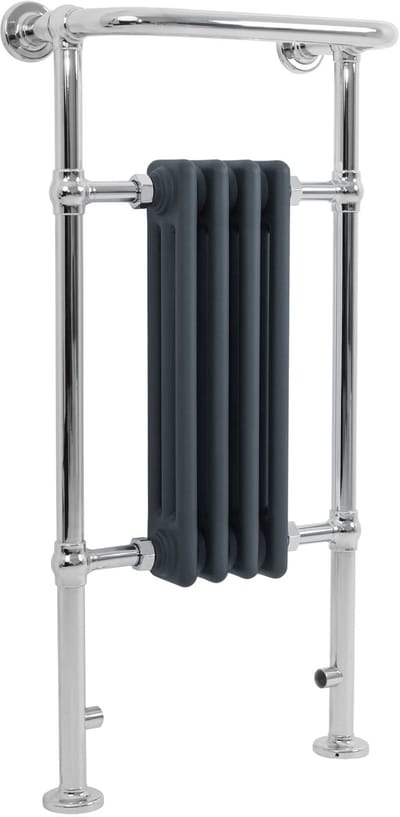 Klassieke badkamer radiator - 950x480 mm - grijs - handdoekrek