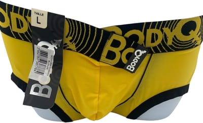 BodyQ Sexy Heren Boxershort – Geel/Zwart – Erotische Herenlingerie – Maat S