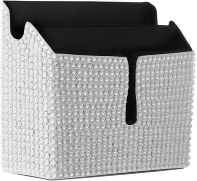 Dailygoods- Muurtelefoonhouder - Zelfklevende Telefoonhouder - Multifunctionele Organizer - Strass-Steentjes - Duurzaam - 10x8x3.8 cm