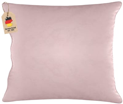 Intirilife 2x decoratieve fluwelen kussenhoezen 40x40 cm in roze - Voor woonkamer slaapkamer slaapbank kantoor cafetaria of wachtkamer