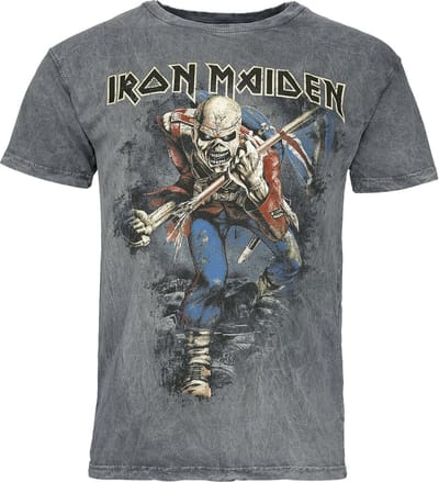 Iron Maiden T-shirt - Trooper - S tot 4XL - voor Mannen - grijs
