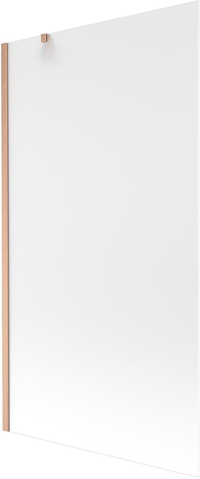 Mexen Next badwand scherm 1-vleugelig 100 x 150 , matglas, geborsteld koper - 895-100-000-00-30-65
