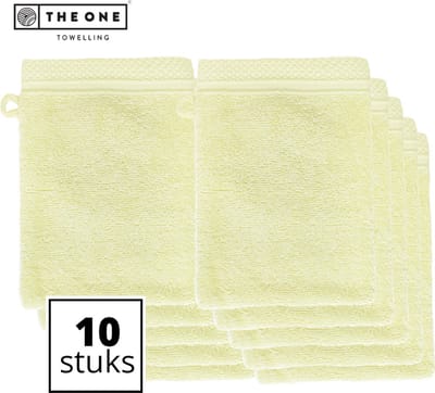 The One Towelling Bamboe Washandjes - 16 x 21 cm - 10 Stuks - Voordeelverpakking - Bamboe/Katoen - 600 gr/m² Stofdikte - Hypoallergeen - Olijfgroen