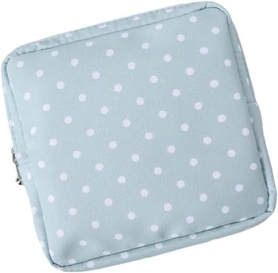 Maandverband Tas - Tampon Houder - Hygiëne Onderweg - Scheurvast Materiaal - 13 x 13 x 3 cm - Groen