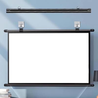 Projectiescherm Handmatig - Vouwscherm - Thuisbioscoop - 4K HD Resolutie - 30 tot 72 inch - Wit