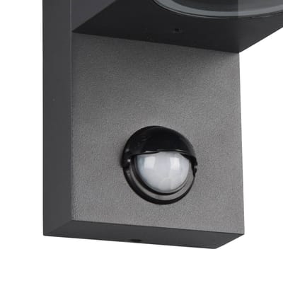 TRIO ROYA - Wandlamp - Antraciet - excl. 2x GU10 4,9 W - Bewegingssensor - Buitenverlichting - IP44