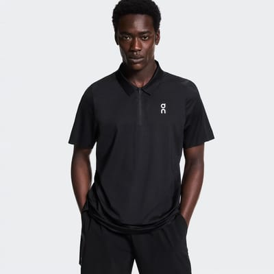 Ademend Rits Tennis Korte Mouw Poloshirt Heren tops 1MG10160553 XL black