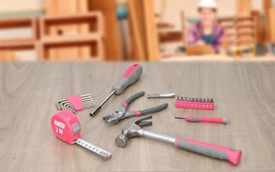 39-delige Gereedschapsset voor Thuisgebruik - Roze