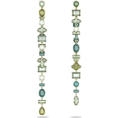 Swarovski Gema Druppelvormige Oorbellen Damesoorbellen Groen Goud 5613734 Green,F gray