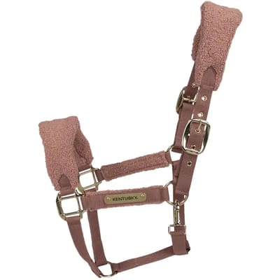 Kentucky Horsewear - Teddy fleece halster oud roze cob