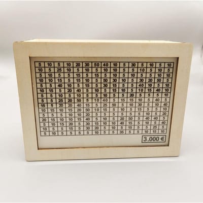 500/1000/2000/3000/5000/10000 Euro Spaarpot Spaarpot Houten Spaarpot Herbruikbare Spaarpot met Spaardoel en Cijferdozen