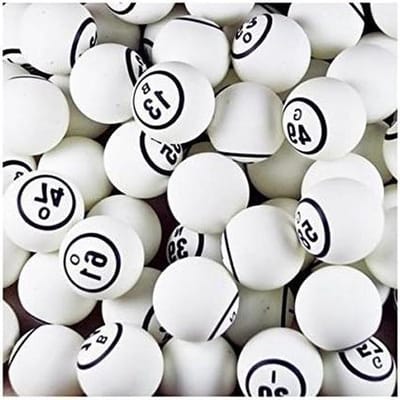 Bingo Ballen - Nummer Bal - Bingo Spelen - Enkel Nummer - 1.5 inch - Wit