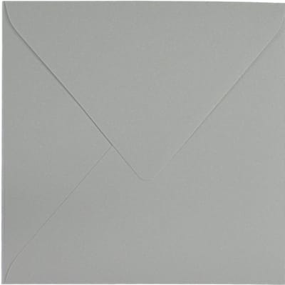 Gladde grijze enveloppen 12 - 153 x 153 mm - 25 stuks - NK natgelijmde - 120 gram - Keaykolour - Netuno