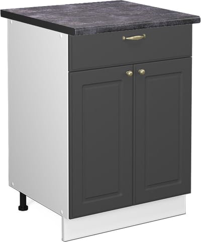 Vicco Fame-Line Keukenonderkast – 60 cm met lade, WB Antraciet Antraciet-goud