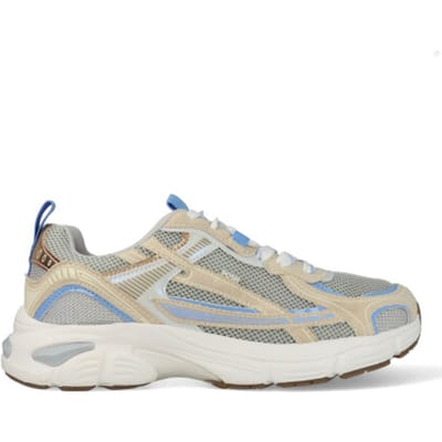 POSH by Poelman HARPER Dames Sneakers - Wit met blauwe combinatie