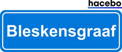 Hacebo - Plaatsnaam Sticker - 29x10 CM - Bleskensgraaf sticker - Verkeersborden sticker - grappige cadeaus - Bleskensgraaf
