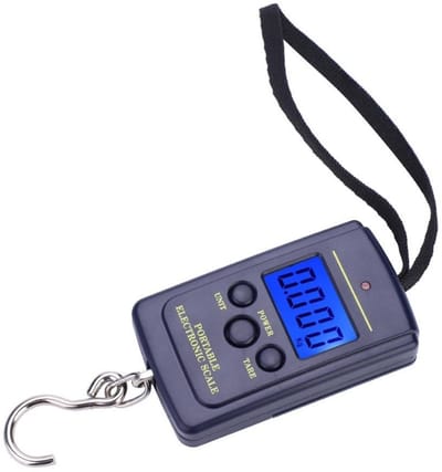 Dailygoods- Hengelweegschaal 40kg - Draagbaar - Digitale Weegschaal - LCD Scherm - Roestvrij Stalen Haak - Achtergrondverlichting - Visschaal